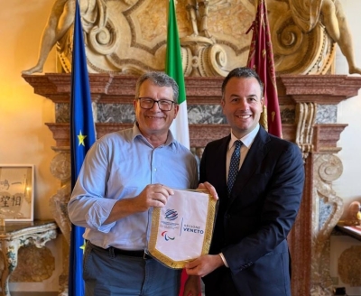 Incontro sindaco Venturini - Davide Giorgi, presidente del Comitato Italiano Paralimpico Veneto