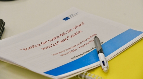 conferenza stampa lavori terzo lotto bonifica ex cave Casarin