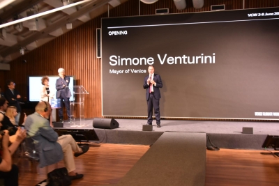 Il sindaco Simone Venturini al Venice Climate Week 2026