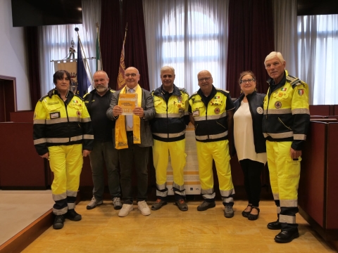 L'assessore D'Anna alla c. s. Io non Rischio della Protezione Civile Comunale