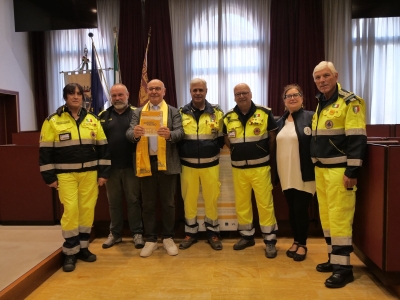 L'assessore D'Anna alla c. s. Io non Rischio della Protezione Civile Comunale