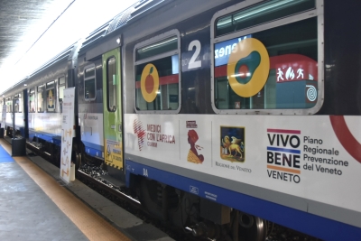 L'assessore Damiano all'inaugurazione Treno della Salute alla Stazione di Venezia Santa Lucia