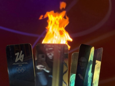 Accensione fiamma olimpica Piazza San Marco