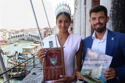 Matteo Senno - incontro Julia Shanti Miss Planet International Mauritius