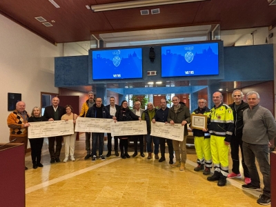 consegna ricavato Maratonina di Mestre a Avis, Avapo e Lilt