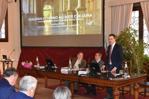 Venturini alla Scuola Grande di San Marco pe l'evento nazionale degli Ospedali Storici Italiani - Dialoghi attorno all'Arte che Cura