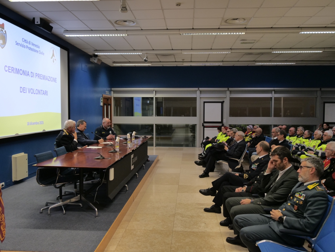 Cerimonia premiazioni volontari Protezione Civile 2025