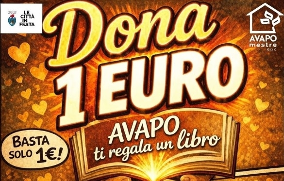 Dona un Euro. AVAPO Mestre ti regala un libro e aiuti Casa AVAPO
