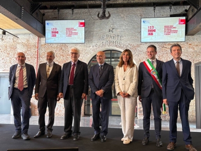 Il sindaco Simone Venturini alla presentazione nuova sede Archivio Storico