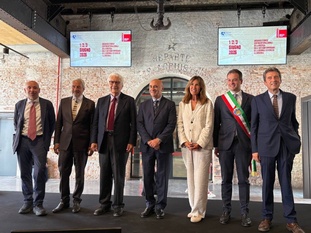 Il sindaco Simone Venturini alla presentazione nuova sede Archivio Storico