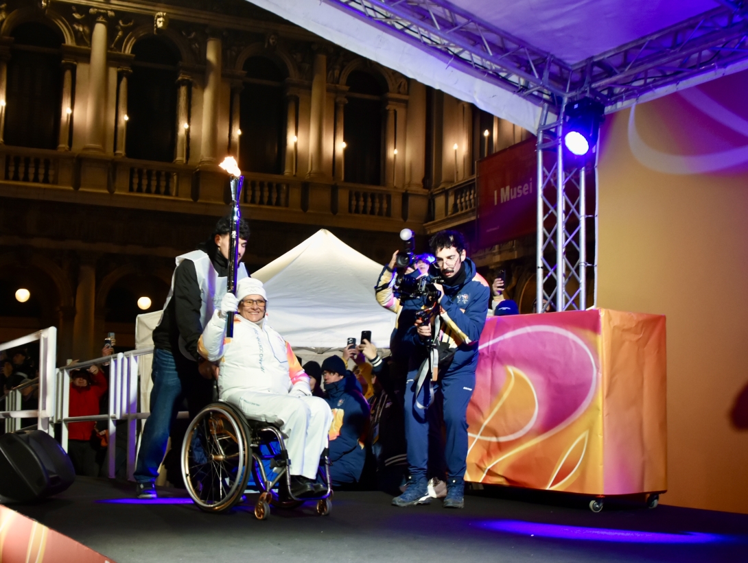 Accensione fiamma olimpica Piazza San Marco