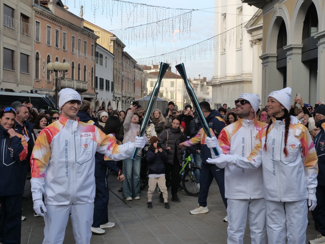 Viaggio fiamma olimpica Mestre