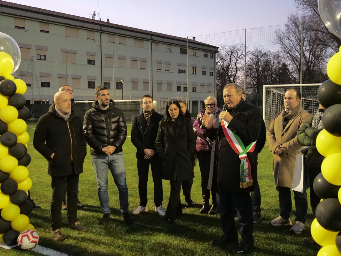 Il sindaco Brugnaro all'inaugurazione nuovo impianto sportivo Villaggio Laguna