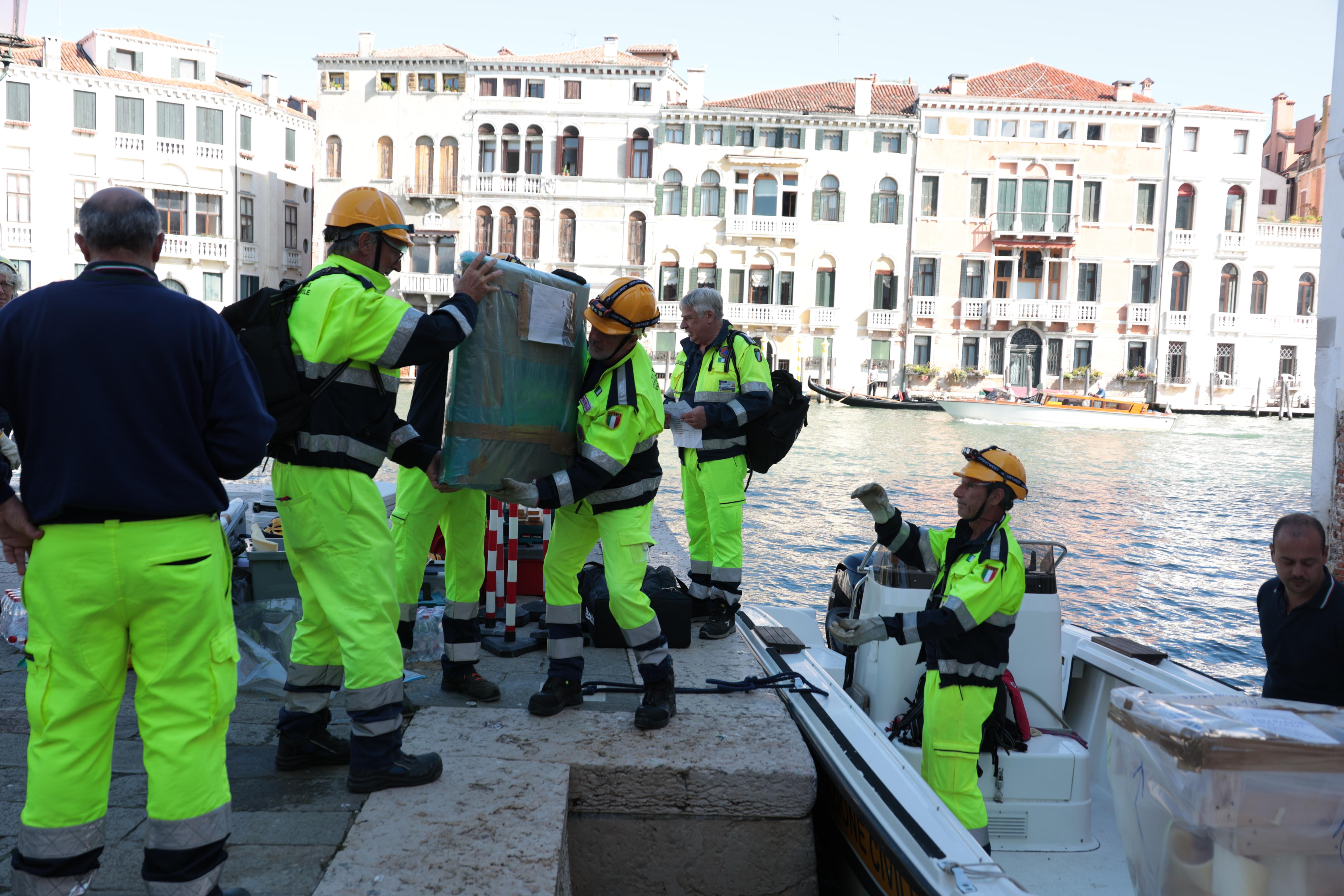 Volontari Protezione Civile Comunale in esercitazione