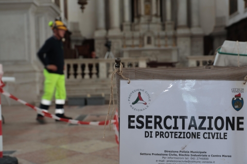 Volontari Protezione Civile Comunale in esercitazione