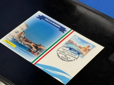 Francobollo Murano Poste Italiane assessore Costalonga
