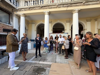 Il sindaco Venturini alla presentazione del Museo Pierre Cardin a Venezia