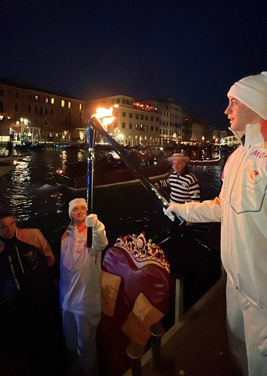 Viaggio fiamma olimpica Venezia