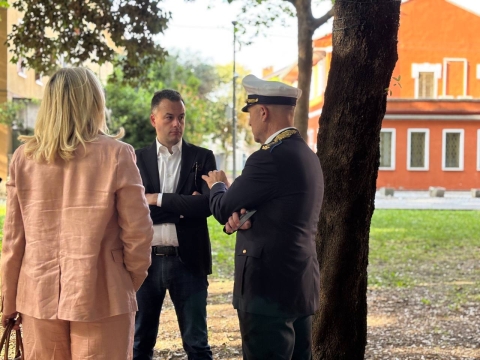 Via Piave, sopralluogo del sindaco Venturini al cantiere di riqualificazione dei giardini