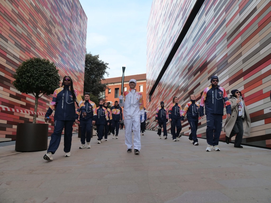 Viaggio fiamma olimpica Mestre