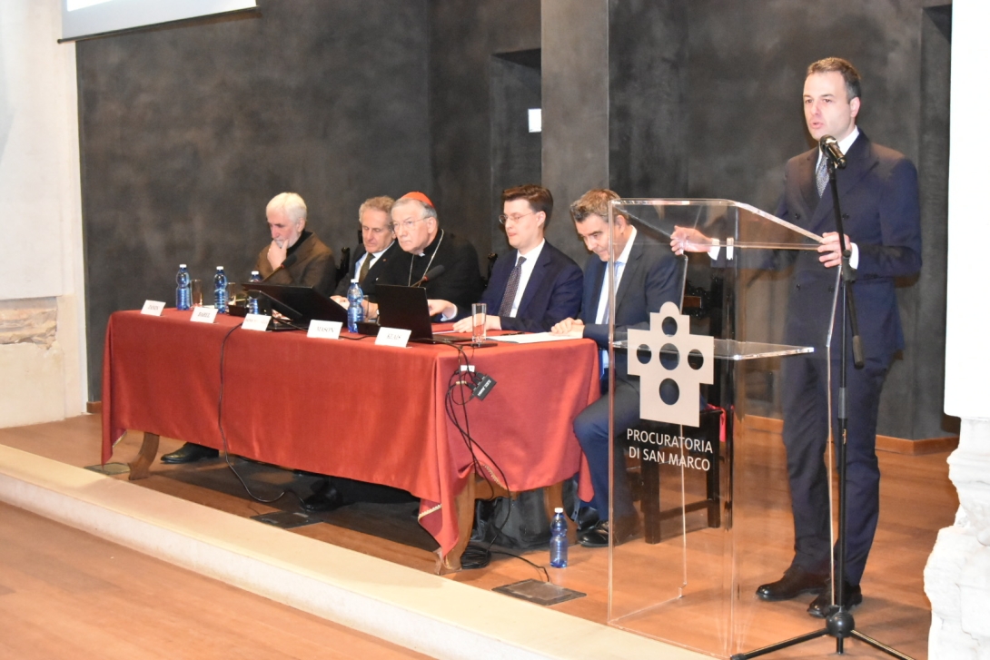 Venturini alla conferenza stampa di presentazione del nuovo organo della Basilica di San Marco