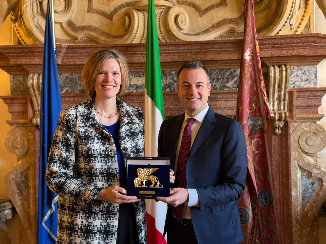 Il sindaco a Ca' Farsetti Carla Fleharty