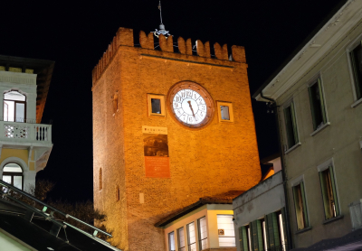 Torre civica di Mestre arancione
