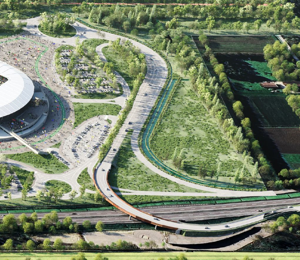 Viadotto Bosco dello Sport rendering