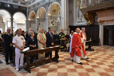 Il vicesindaco Zaccariotto alla chiesa di San Sebastiano per la messa al patrono della Polizia Penitenziaria San Basilide