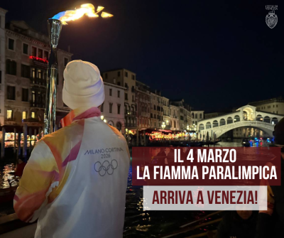 Fiamma paralimpica a Venezia