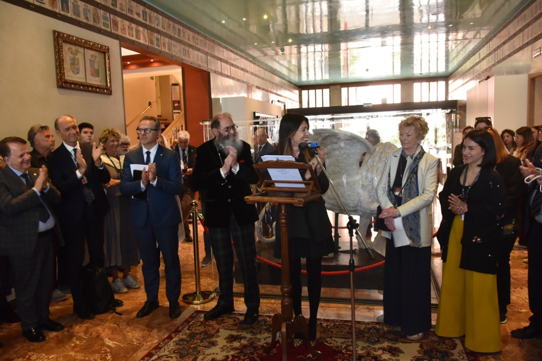 13.05.2025 - La consigliera Giorgia Pea all'inaugurazione mostra di Gianmaria Potenza - Elaborating new codes a Palazzo Ferro Fini