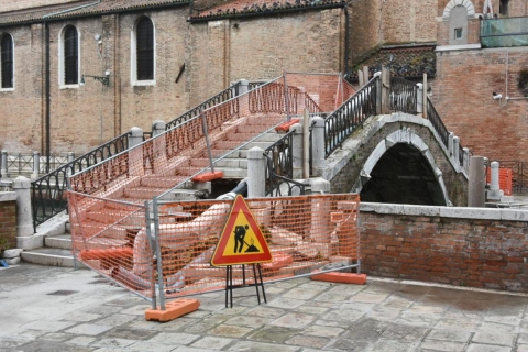 Lavori sul ponte di Santa Maria Maggiore