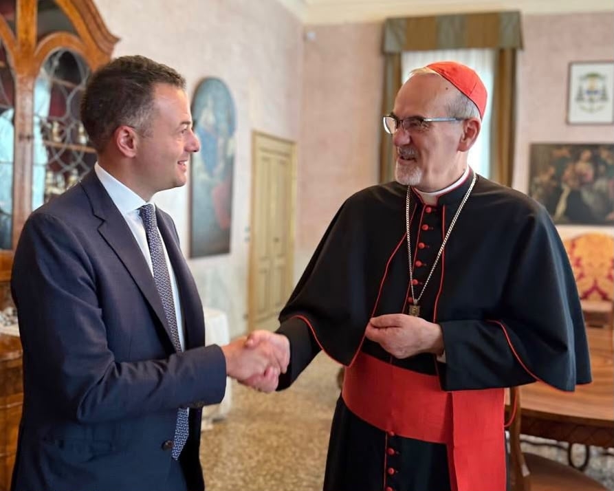  il sindaco Simone Venturini ha portato il saluto della comunità veneziana al cardinale Pierbattista Pizzaballa