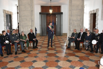 Il sindaco Simone Venturini alla cerimonia OMRI 2026