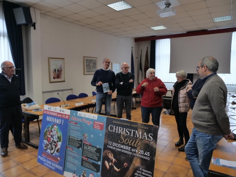 L'assessore Mar alla conferenza stampa Attività Associazione C2020 per il periodo di Natale