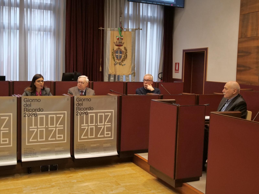 La presidente Damiano alla conferenza stampa Giorno del Ricordo 