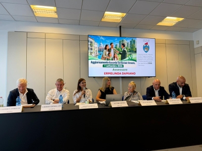 Damiano alla presentazione dell'aggiornamento accordo territoriale di Venezia