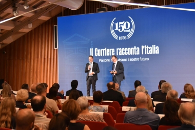 Il sindaco Venturini alle celebrazioni dei 150 anni del Corriere della Sera